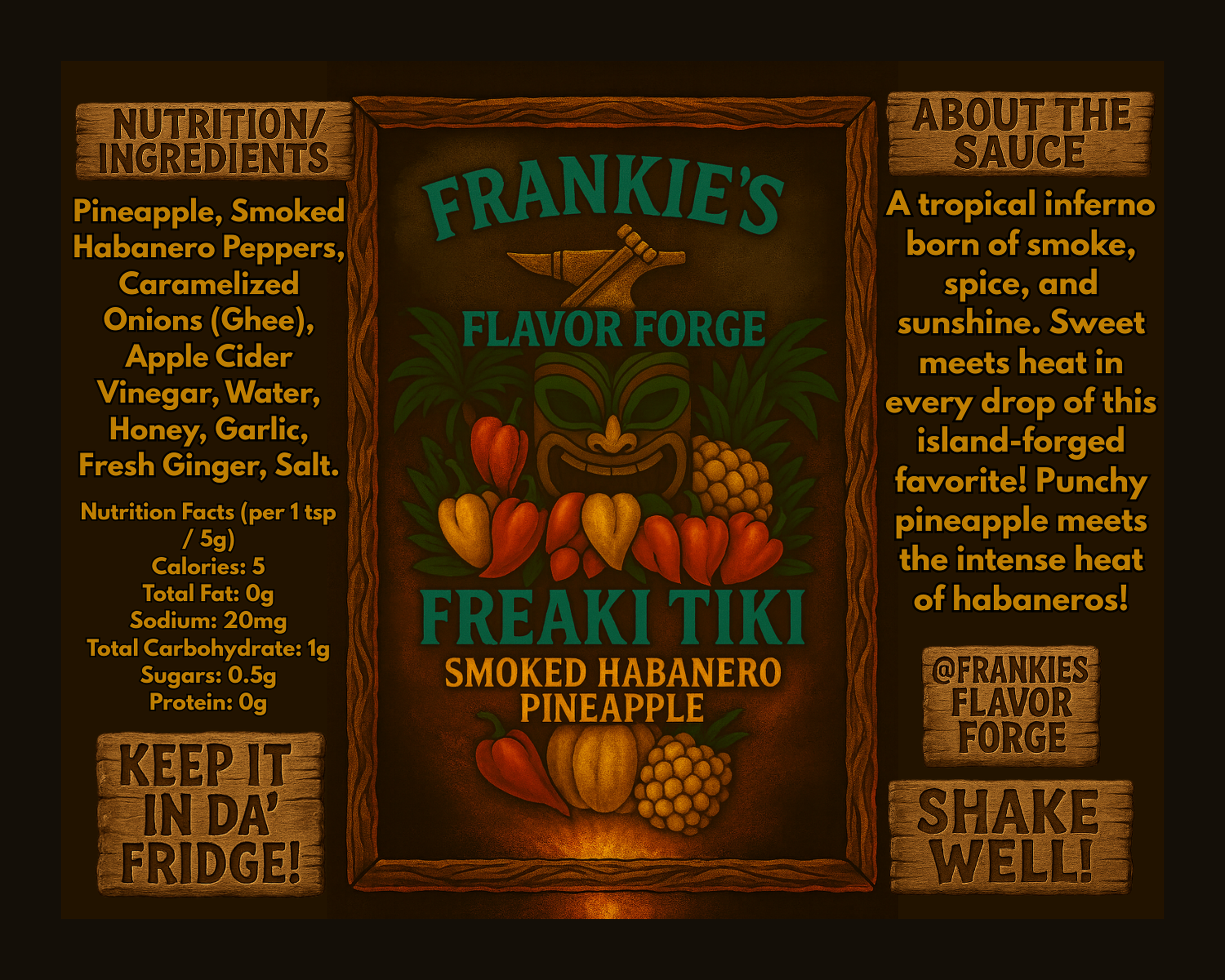 Freaki Tiki – Smoked Habanero Pineapple Hot Sauce | Frankie’s Flavor Forge