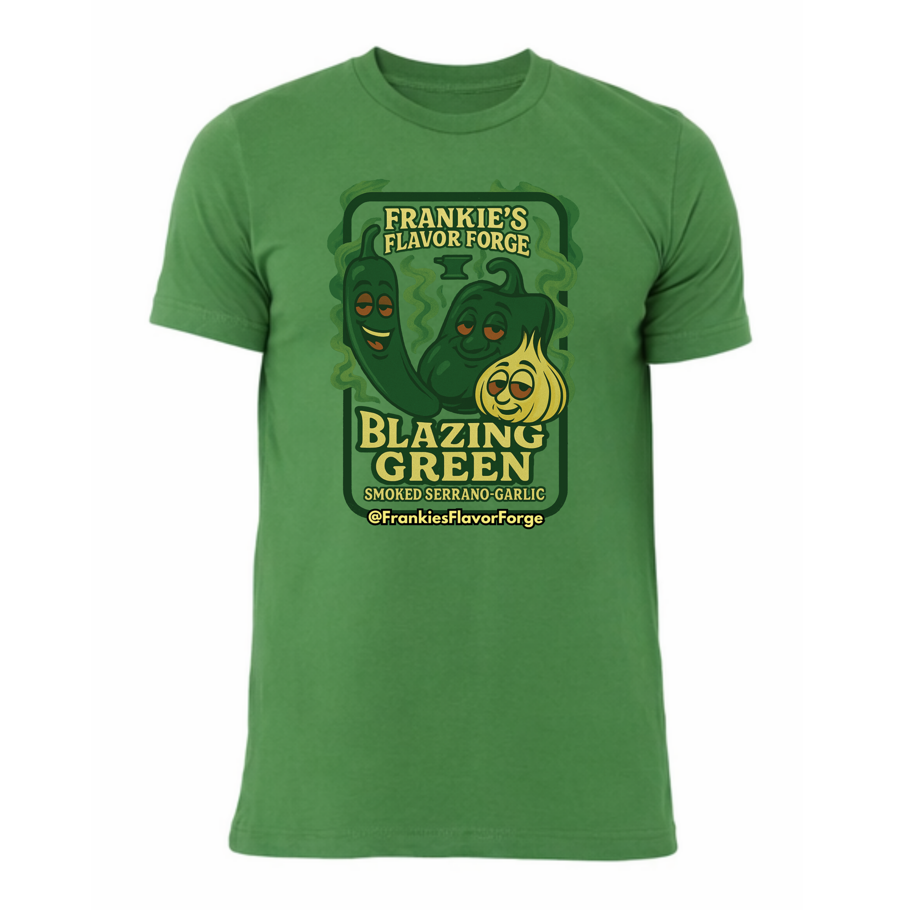Blazing Green Hot Sauce Shirt  |  Frankie's Flavor Forge